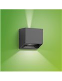 Aplique LED de pared exterior con 2 luces ALIX, ultraeficiente 4.3W 2700K