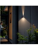Aplique LED de pared exterior con 2 luces ALIX, ultraeficiente 4.3W 2700K