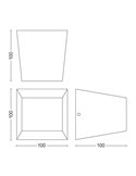 Aplique LED de pared exterior con 2 luces ALIX, ultraeficiente 4.3W 2700K