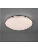 Luminária de teto LED com efeito estrela LUKIDA 18W 2000lm, 3000 - 6000K, função de memória e luz noturna, IP20, branca