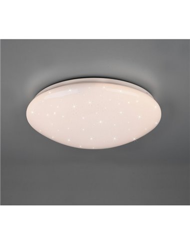 Plafón de techo LED efecto estrella LUKIDA 18W 2000lm, 3000 - 6000K función memoria y luz de noche IP20 Blanco