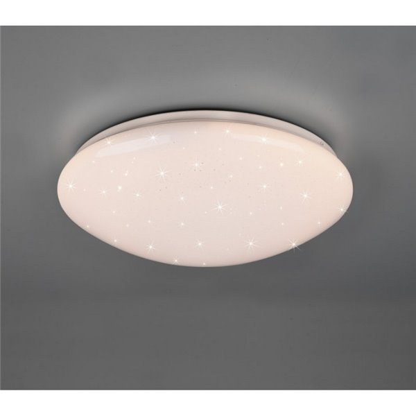 Luminária de teto LED com efeito estrela LUKIDA 18W 2000lm, 3000 - 6000K, função de memória e luz noturna, IP20, branca
