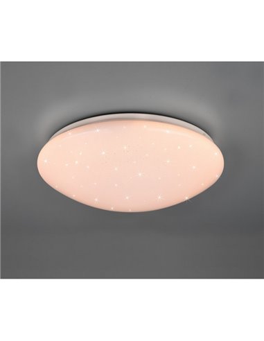 Plafón de techo LED efecto estrella LUKIDA 18W 2000lm, 3000 - 6000K función memoria y luz de noche IP20 Blanco
