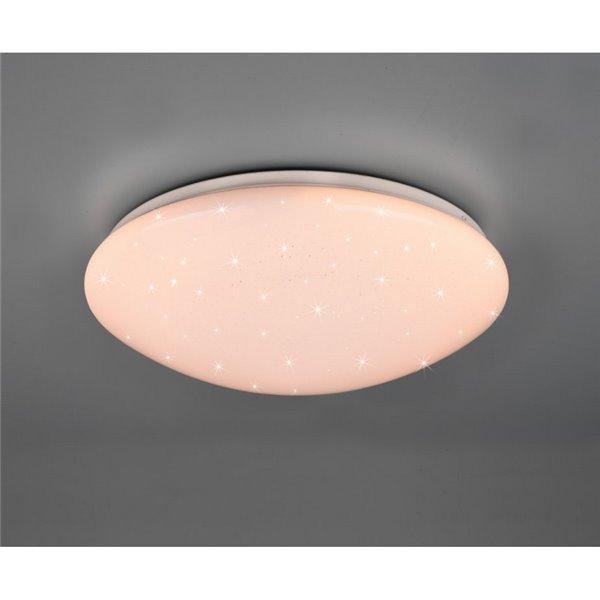 Luminária de teto LED com efeito estrela LUKIDA 18W 2000lm, 3000 - 6000K, função de memória e luz noturna, IP20, branca