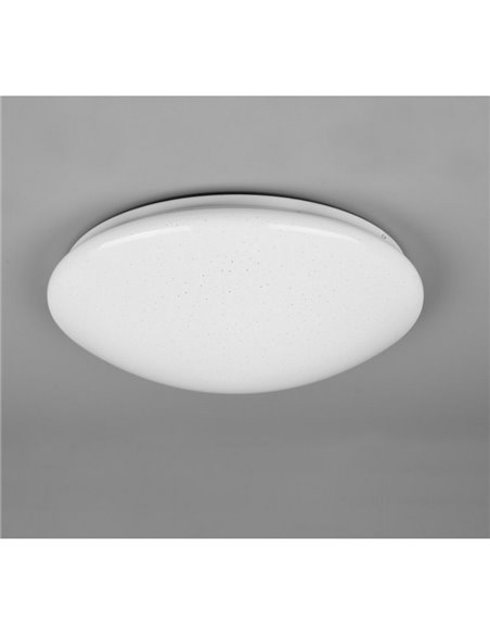 Plafonnier LED effet étoile LUKIDA 18W 2000lm, 3000-6000K, fonction mémoire et veilleuse, IP20, Blanc