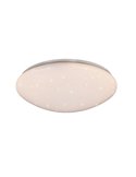 Luminária de teto LED com efeito estrela LUKIDA 18W 2000lm, 3000 - 6000K, função de memória e luz noturna, IP20, branca