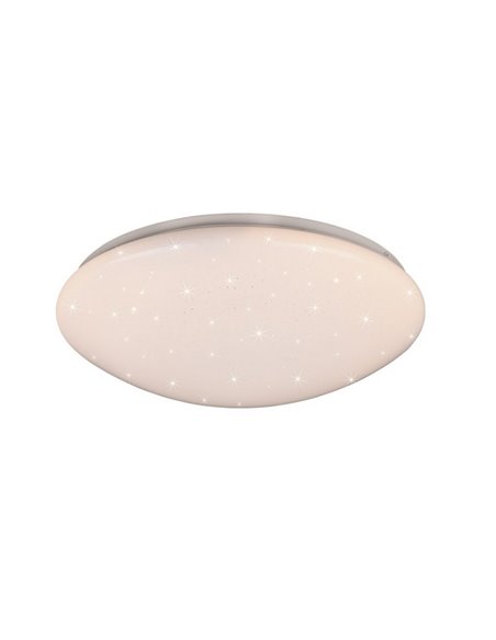 Luminária de teto LED com efeito estrela LUKIDA 18W 2000lm, 3000 - 6000K, função de memória e luz noturna, IP20, branca