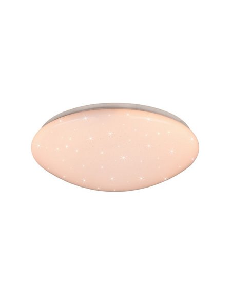 Plafonnier LED effet étoile LUKIDA 18W 2000lm, 3000-6000K, fonction mémoire et veilleuse, IP20, Blanc