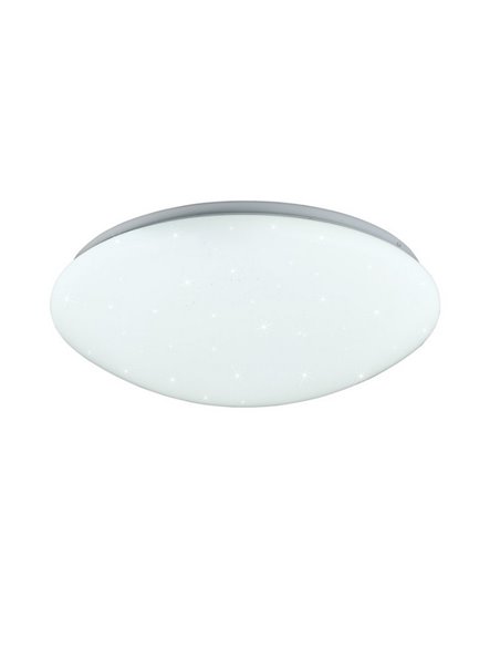 Plafonnier LED effet étoile LUKIDA 18W 2000lm, 3000-6000K, fonction mémoire et veilleuse, IP20, Blanc