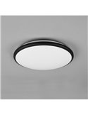 Plafón redondo de techo LED LIMBUS marco negro 35cm 20,5W 2300lm, 3000K IP20