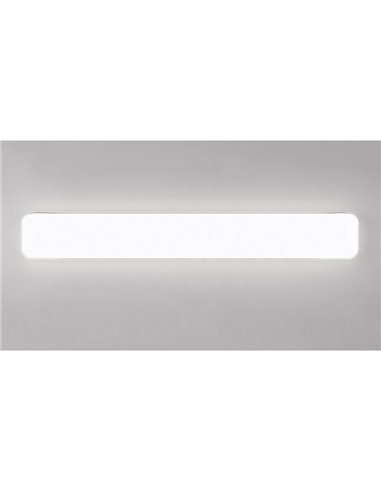 Plafón de techo rectangular 120cm LED BLANCA 46W 1x 5600lm, 4000K IP20 para techo y pared