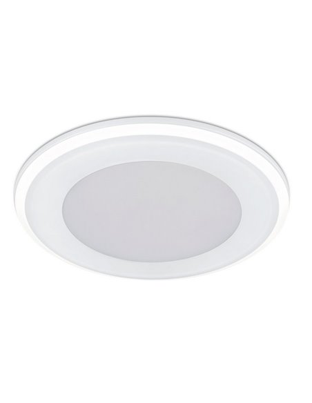 Spot encastré 14,8 cm et 13 cm coupé AURA LED 10W 1x 1040lm, 3000K IP20 Cadre noir