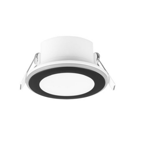 Downlight empotrable 8,2cm y 6,8 de corte AURA LED 5W 450lm, 3000K IP20 marco Negro