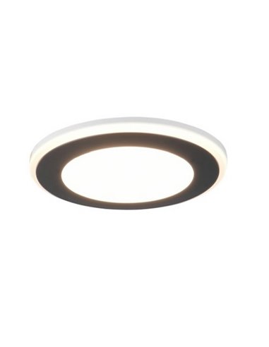 Spot encastré 8,2 cm et 6,8 cm coupé AURA LED 5W 450lm, 3000K IP20 Cadre noir