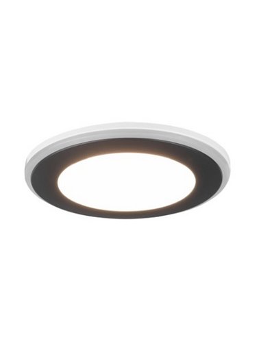 Downlight empotrable 8,2cm y 6,8 de corte AURA LED 5W 450lm, 3000K IP20 marco Negro