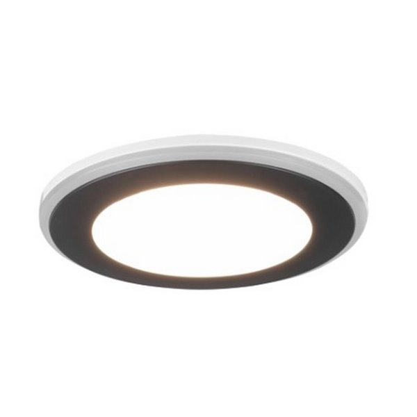 Spot encastré 8,2 cm et 6,8 cm coupé AURA LED 5W 450lm, 3000K IP20 Cadre noir