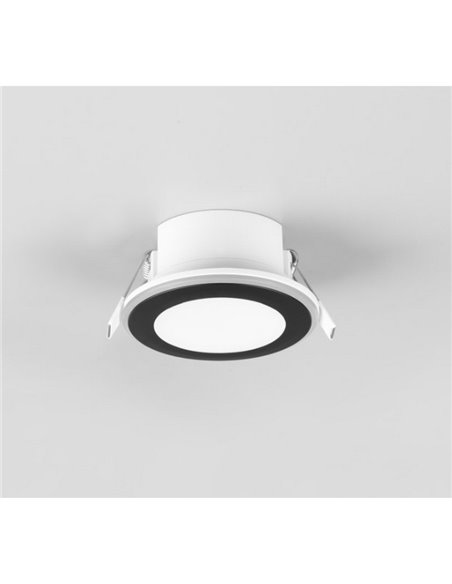 Downlight empotrable 8,2cm y 6,8 de corte AURA LED 5W 450lm, 3000K IP20 marco Negro