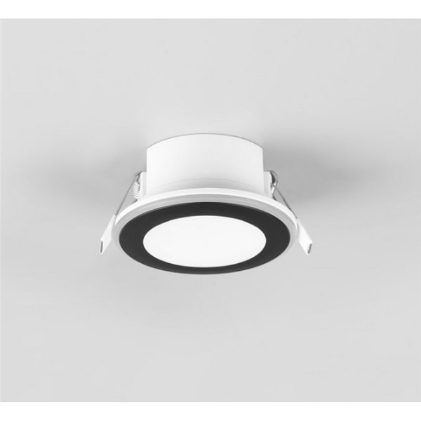 Downlight de embutir 8,2cm e corte de 6,8cm AURA LED 5W 450lm, 3000K IP20 Moldura preta