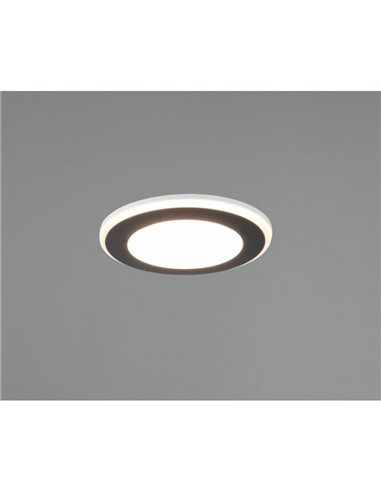 Spot encastré 8,2 cm et 6,8 cm coupé AURA LED 5W 450lm, 3000K IP20 Cadre noir