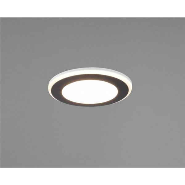 Downlight de embutir 8,2cm e corte de 6,8cm AURA LED 5W 450lm, 3000K IP20 Moldura preta