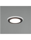 Spot encastré 8,2 cm et 6,8 cm coupé AURA LED 5W 450lm, 3000K IP20 Cadre noir