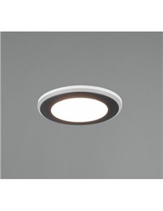 Spot encastré 8,2 cm et 6,8 cm coupé AURA LED 5W 450lm, 3000K IP20 Cadre noir 2