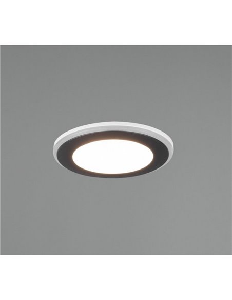 Downlight de embutir 8,2cm e corte de 6,8cm AURA LED 5W 450lm, 3000K IP20 Moldura preta