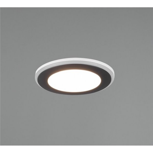 Spot encastré 8,2 cm et 6,8 cm coupé AURA LED 5W 450lm, 3000K IP20 Cadre noir