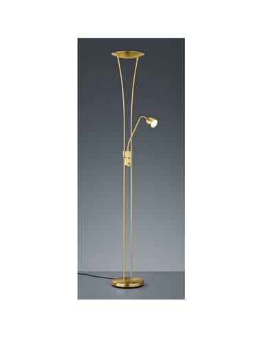 Lámpara de pie LED ARIZONA con brazo lector 19W/5W 2200Lm/500Lm y 3000K IP20 Bronce