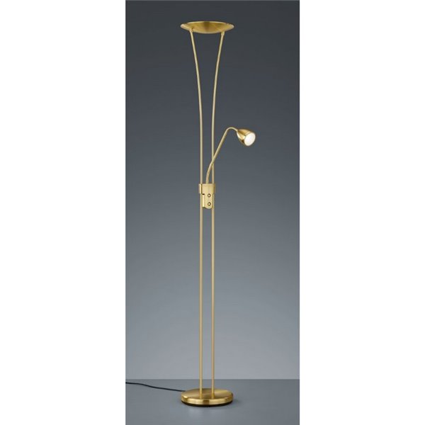 Luminária de chão ARIZONA LED com braço de leitura 19W/5W 2200Lm/500Lm e 3000K IP20 Bronze