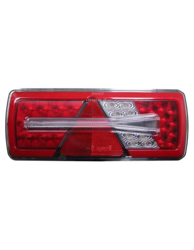 Feu arrière de remorque à LED droit 24 V Glo Trac - 6 fonctions | IP69K ECE | AMP 7 broches