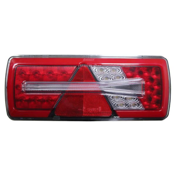 Luz traseira de LED Glo Trac Right 24V para reboque - 6 funções | IP69K ECE | Pinos AMP 7