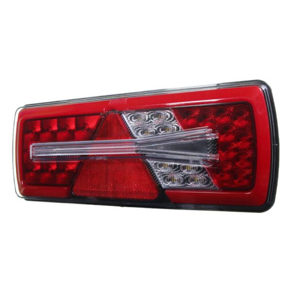 Luz traseira de LED Glo Trac Right 24V para reboque - 6 funções | IP69K ECE | Pinos AMP 7