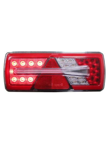 Luz traseira de LED Glo Trac Right 24V para reboque - 6 funções | IP69K ECE | Pinos AMP 7