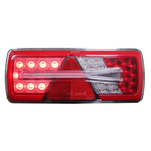 Luz traseira de LED Glo Trac Right 24V para reboque - 6 funções | IP69K ECE | Pinos AMP 7