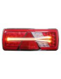 Piloto Trasero LED Glo Trac Derecho 24V para Remolques - 6 Funciones | IP69K ECE | AMP 7 Pines