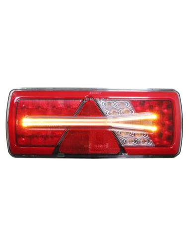 Luz traseira de LED Glo Trac Right 24V para reboque - 6 funções | IP69K ECE | Pinos AMP 7