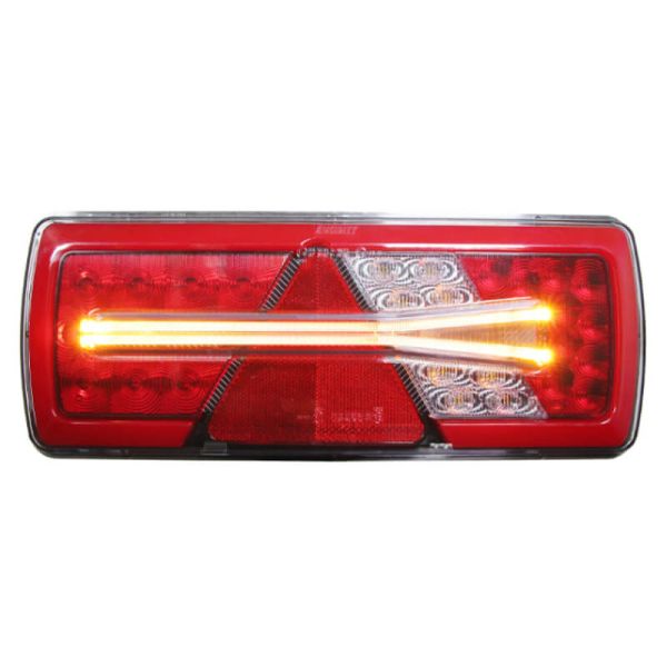 Piloto Trasero LED Glo Trac Derecho 24V para Remolques - 6 Funciones | IP69K ECE | AMP 7 Pines