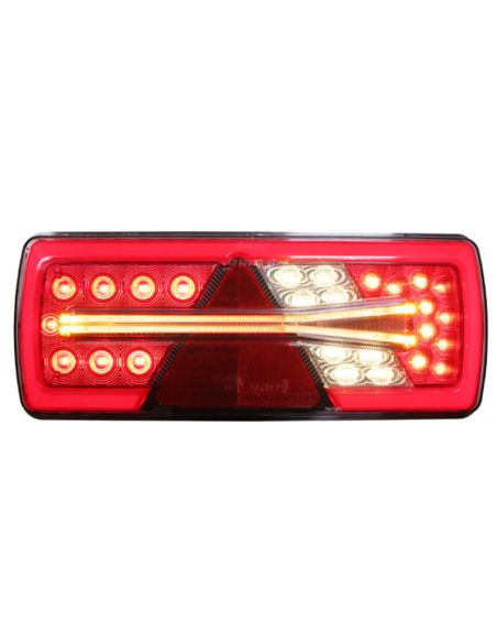 Piloto Trasero LED Glo Trac Derecho 24V para Remolques - 6 Funciones | IP69K ECE | AMP 7 Pines