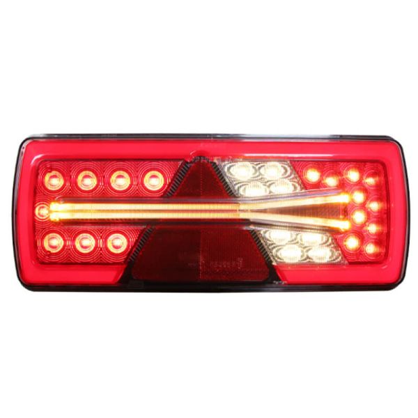 Piloto Trasero LED Glo Trac Derecho 24V para Remolques - 6 Funciones | IP69K ECE | AMP 7 Pines