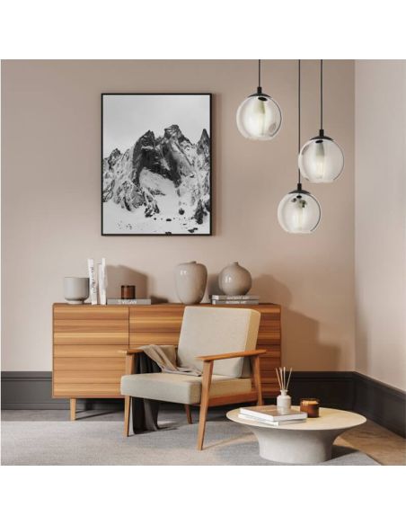 Lámpara colgante circular 3 bolas de luces 3xE27 Ariscani foto de ambiente marca Eglo Iluminación | LeonLeds Iluminación