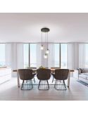 Lámpara colgante circular 3 bolas de luces 3xE27 Ariscani foto de ambiente marca Eglo Iluminación | LeonLeds Iluminación