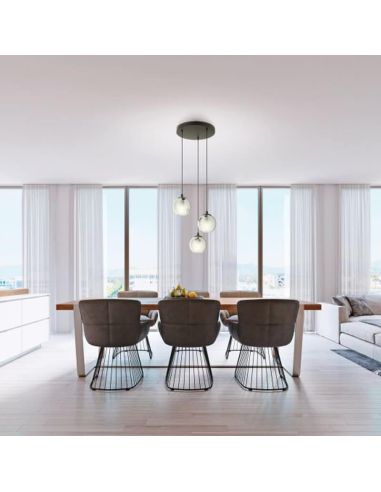 Candeeiro suspenso circular3 bolas de...