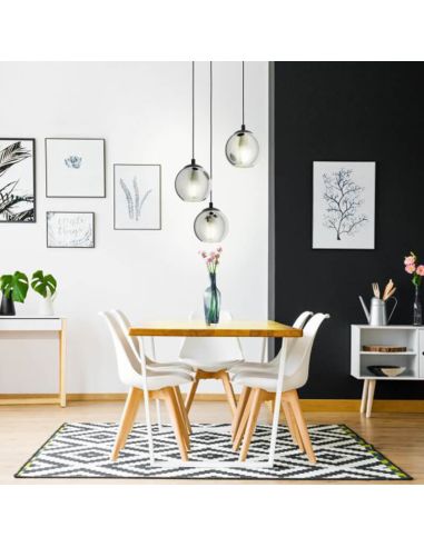 Lámpara colgante circular 3 bolas de luces 3xE27 Ariscani foto de ambiente marca Eglo Iluminación | LeonLeds Iluminación