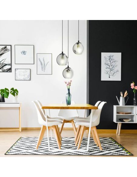 Lámpara colgante circular 3 bolas de luces 3xE27 Ariscani foto de ambiente marca Eglo Iluminación | LeonLeds Iluminación