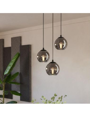 Lámpara colgante circular 3 bolas de luces 3xE27 Ariscani foto de ambiente marca Eglo Iluminación | LeonLeds Iluminación