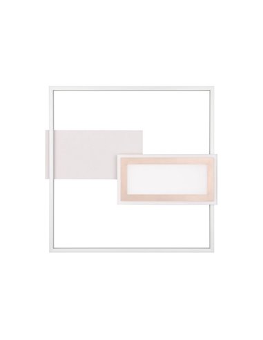 Plafón LED de techo cuadrado SPIRO 32W 3800lm,regulable 2700 - 6500K,  mando a distancia y luz nocturna IP20