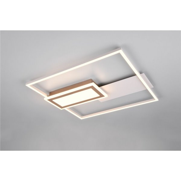 Luminária de teto LED quadrada SPIRO 32W 3800lm, regulável 2700 - 6500K, controle remoto e luz noturna IP20