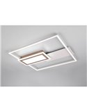 Plafón LED de techo cuadrado SPIRO 32W 3800lm,regulable 2700 - 6500K,  mando a distancia y luz nocturna IP20