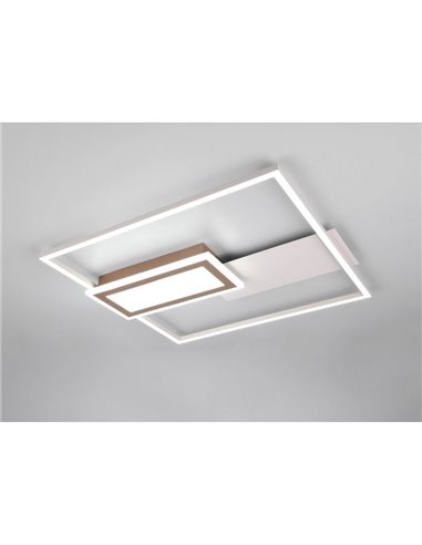 Plafón LED de techo cuadrado SPIRO 32W 3800lm,regulable 2700 - 6500K,  mando a distancia y luz nocturna IP20